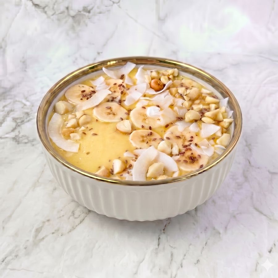 Tropical Smoothie Bowl with Macadamia Nuts