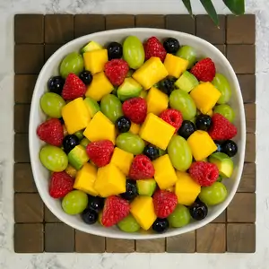 Mango Fruit Salad with Honey Lime Dressing