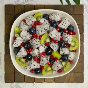 Dragon Fruit Salad with Orange Honey Dressing